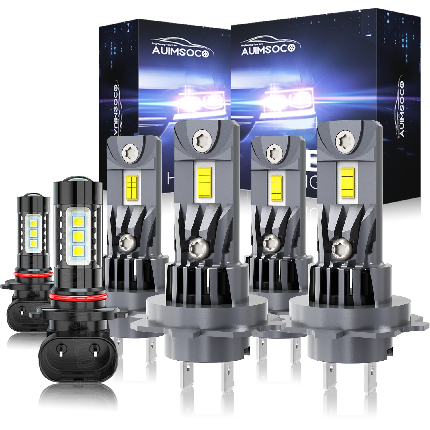 For 2005-2010 Volkswagen Bora 6x LED Headlight + Fog Light Bulbs Kit 50000 hours