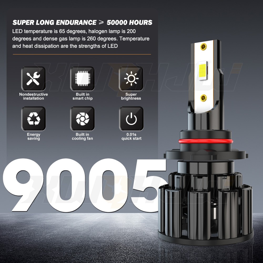 Super Bright LED Pure White 9005 Headlight Bulb Replacement, Light on Road