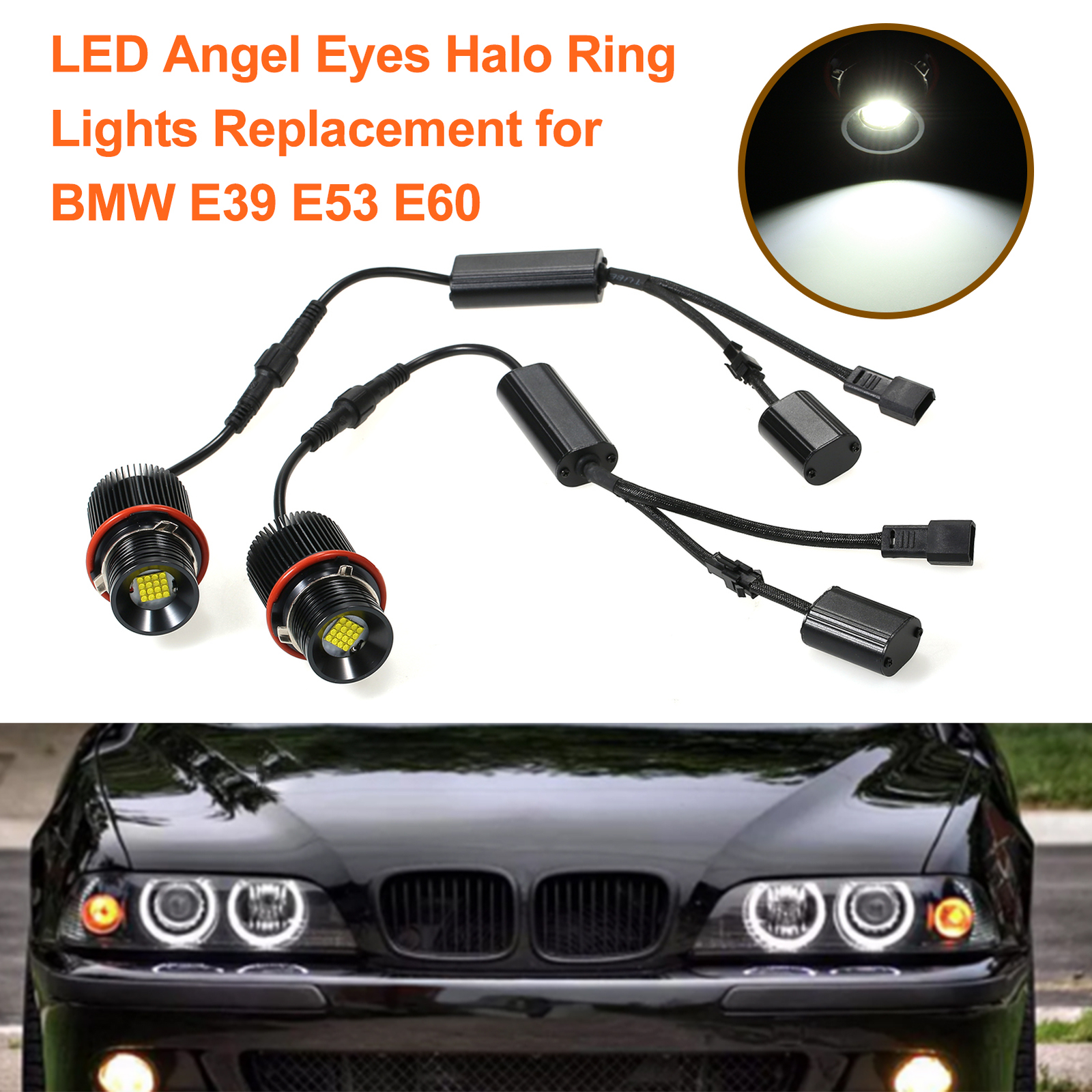 40W/pcs Angel Eyes Halo Marker 16SMD White Replacement for H2Y3