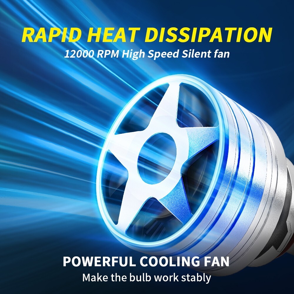 9005 9006 9012 H1 H4 H7 H11 LED Headlight Bulb Hi/Low Beam Cool White Fog Light