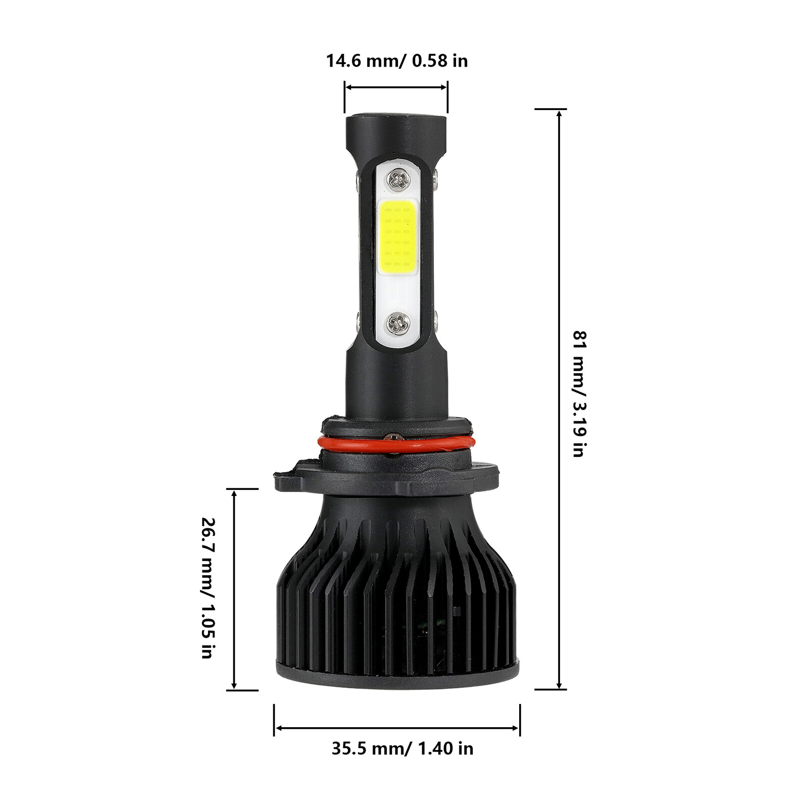 2/4-sides Combo 9005+H11 LED Headlight Super Bright Bulb Kit White High/Low Beam