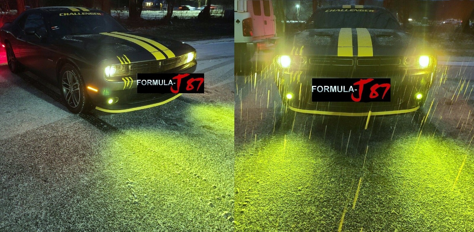 LED Kit F15 140W H11 Lime Yellow Two Bulbs Fog Light Replacement Plug Play Lamp