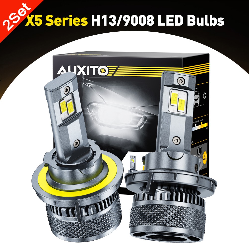 4X 9008 H13 LED Headlight Bulbs High Low Beam Super Bright 6500K White Canbus X5