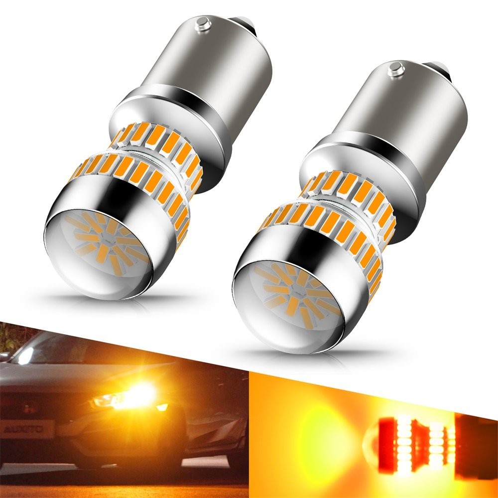 AUXITO 1156 LED Turn Light Signal Indicator Parking Bulb Amber Yellow CANBUS USA