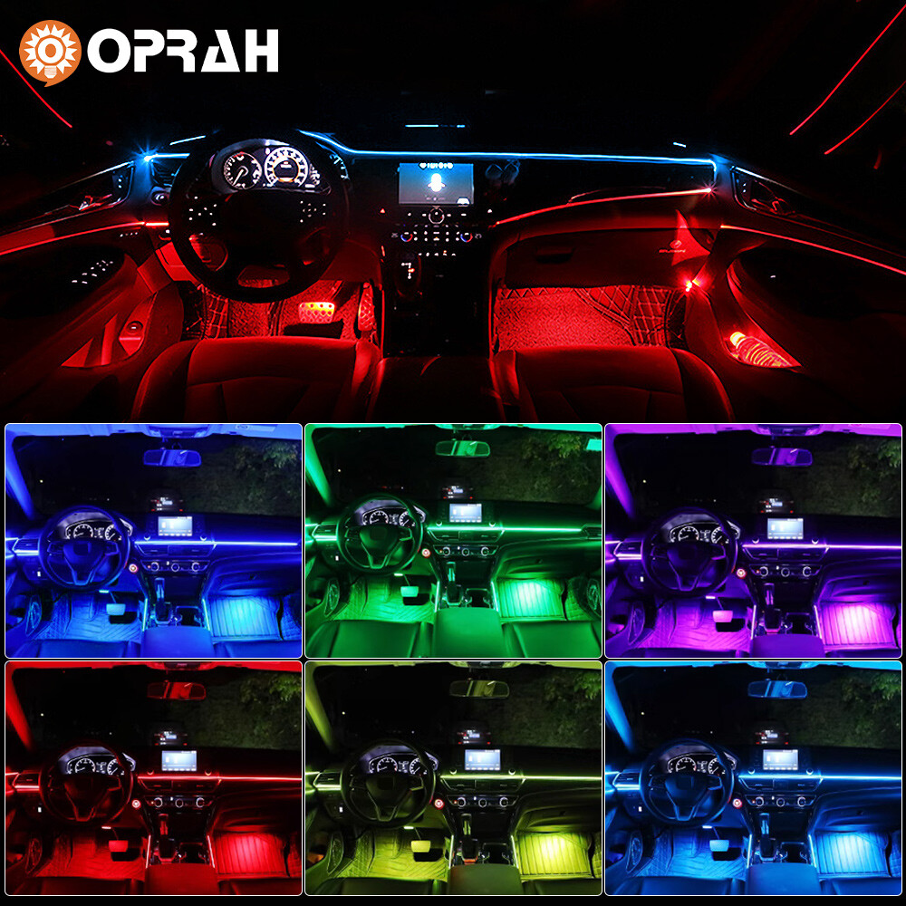 LED Car Interior Strip Light Atmosphere APP-Control Ambient Light 1~22 Kit US