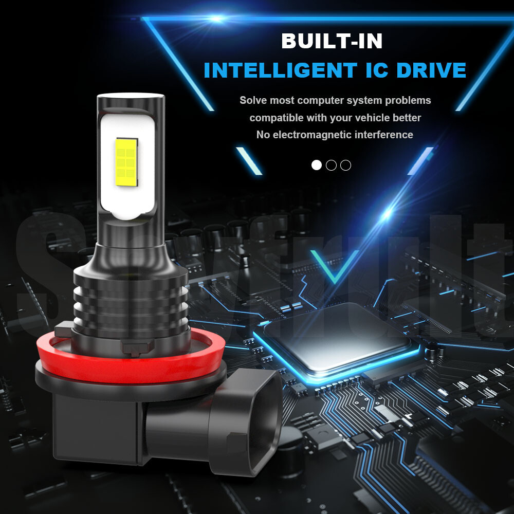 H11 LED Headlight Super Bright Bulbs Kit 8000K ICE-Blue 20000LM HIGH LOW Beam