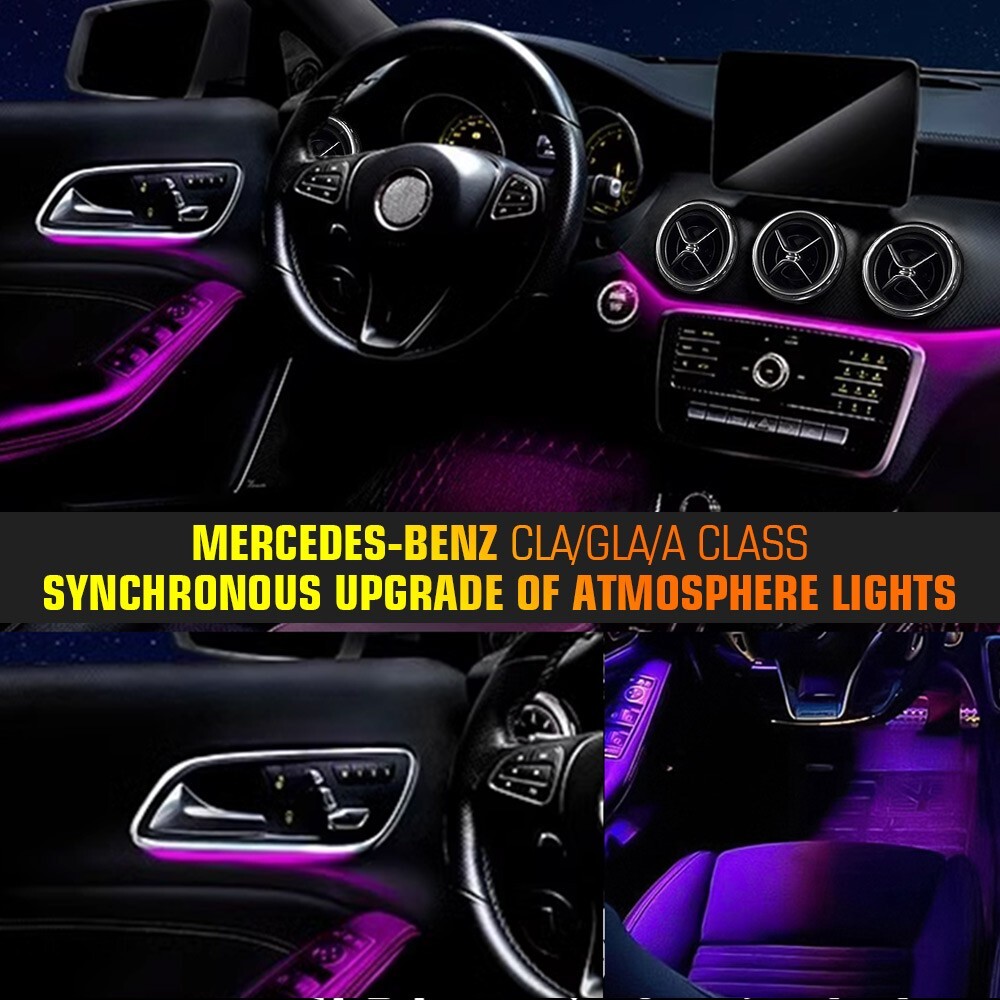 12/64 COLORS APP Control Air Vent LED Ambient Light For Mercedes Benz CLA W117