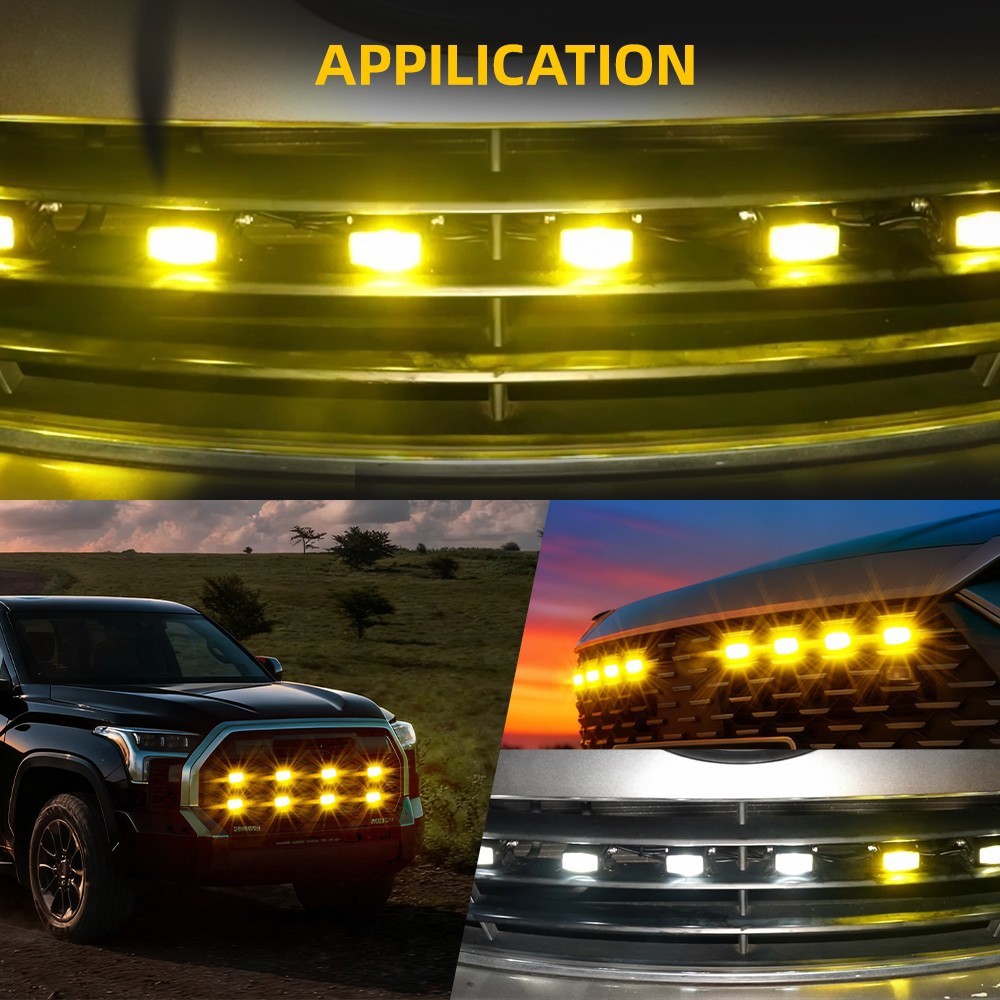 2PC 160W Grile LED Light Pods Car Front Headlight Motorcycle ATV UTV Fog Offroad