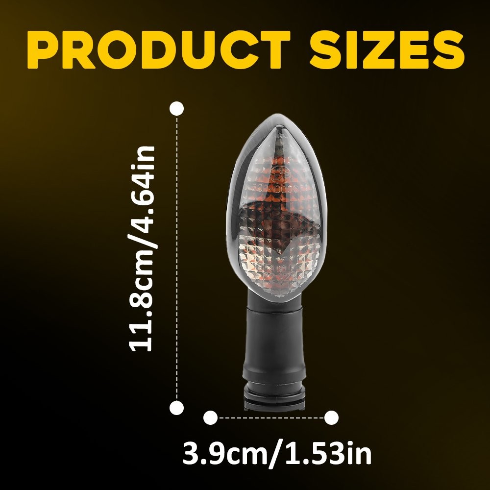 Front/Rear Turn Signal Indicator Light Smoked Lens For Yamaha YZF R125 R15 R6
