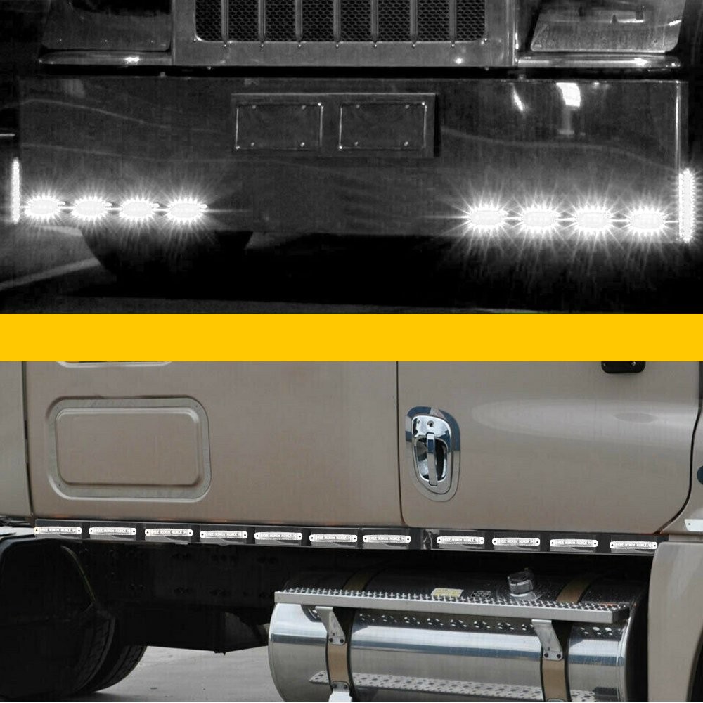 10Pcs 12V Marker Lights LED Car Truck Trailer Clearance Side Light White Lamps