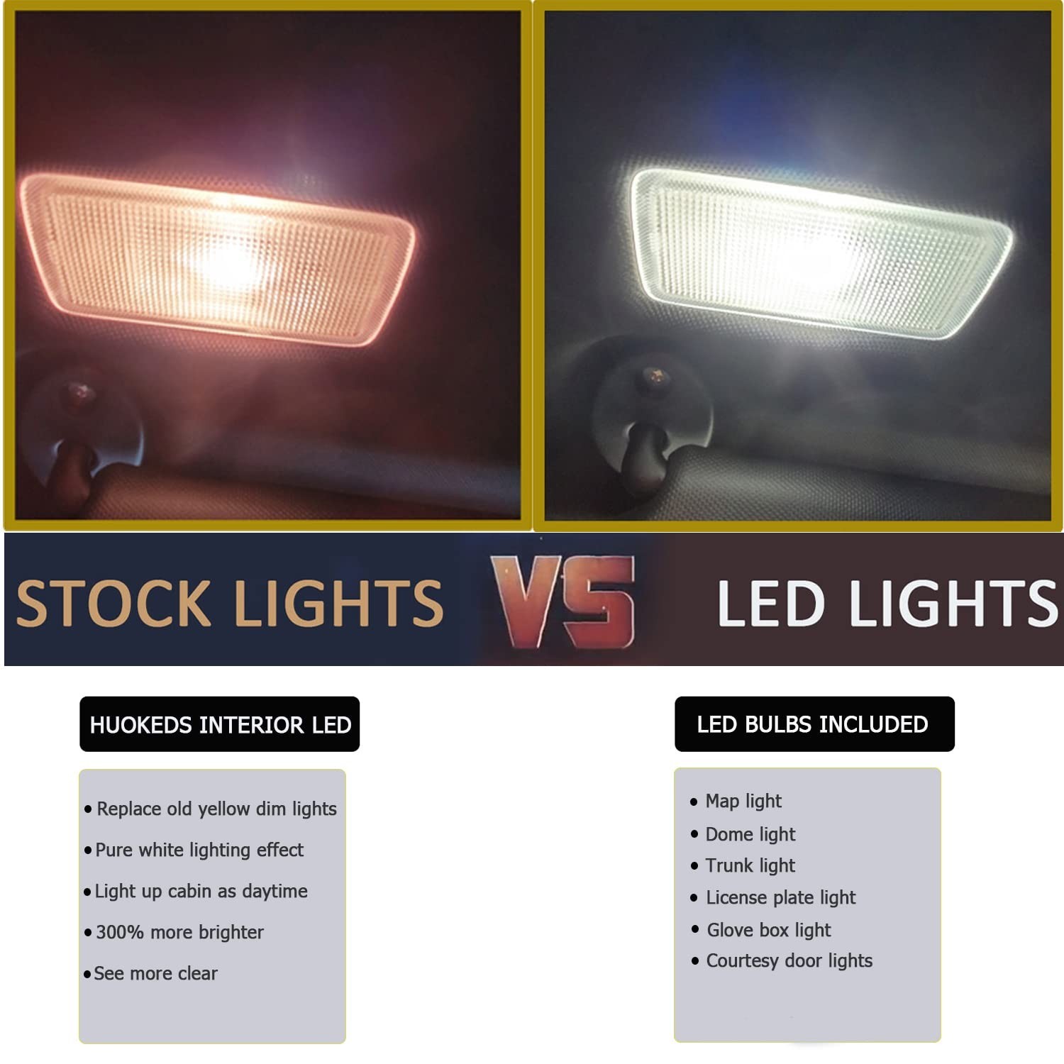 12pcs Super Bright White LED Interior Lights for 1999-2016 F250 F350 + Tool
