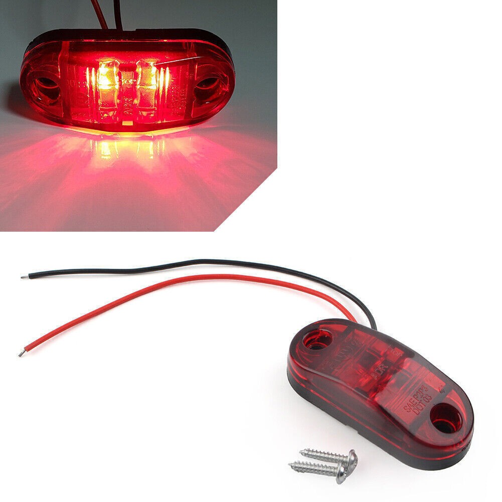 12V 2 SMD LED Side Marker Light Trailer Light For Truck Trailer RV SUV Car