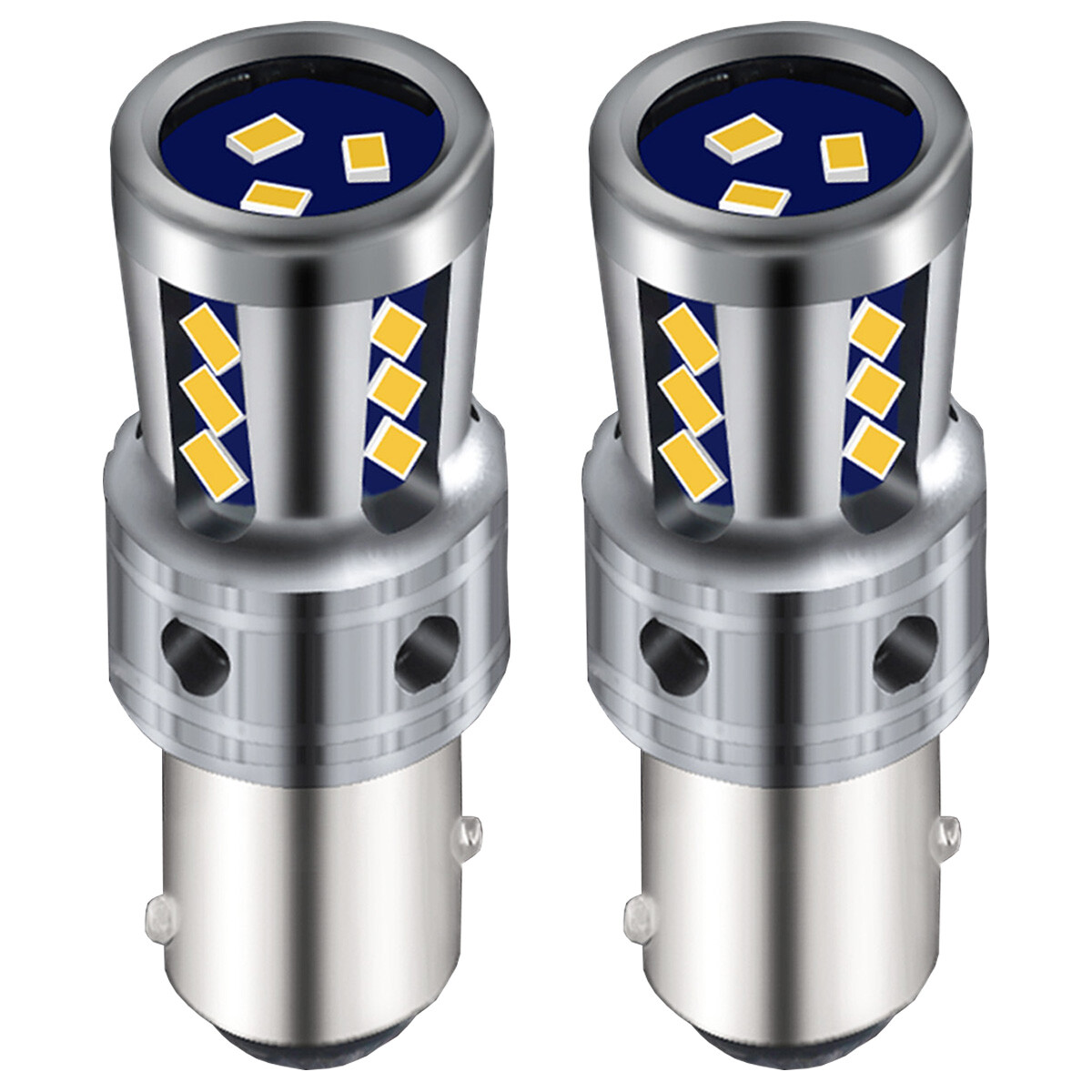 2X 18-SMD LED Brake Stop Light Bulb 1157 2057 2357 Pure White Bright Free Return