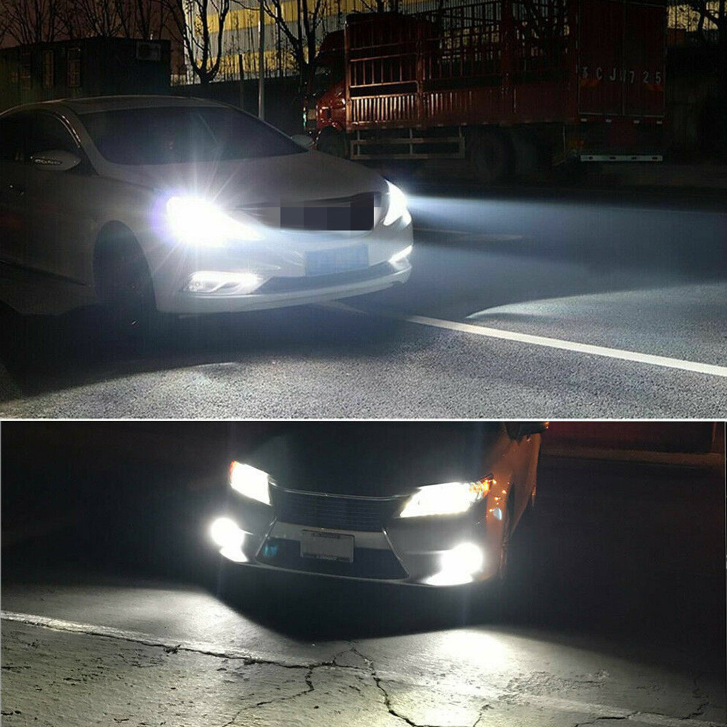9006 HB4 LED Headlight Bulb Kit Low Beam 60000LM Super Bright 6000K White 2Pcs