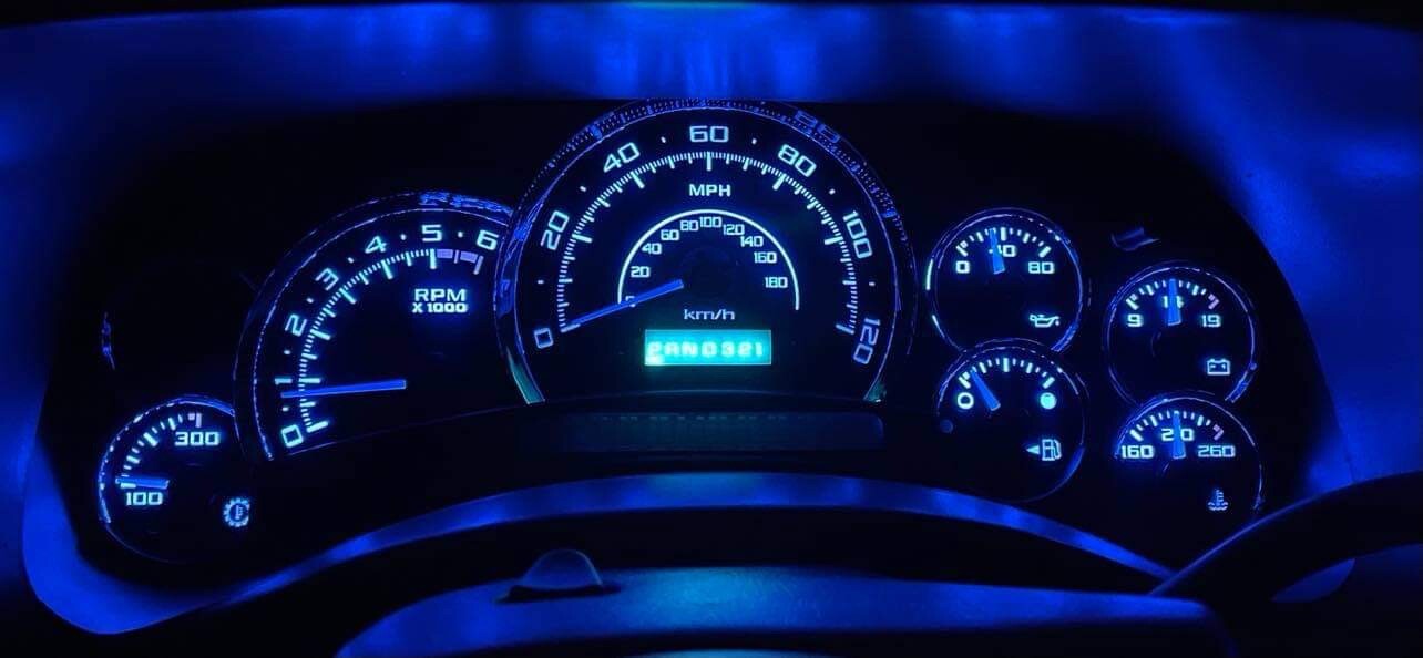 12 Volt Blue 5mm Cube LED Resistor Built In GM Instrument Panel Upgrade 10pc