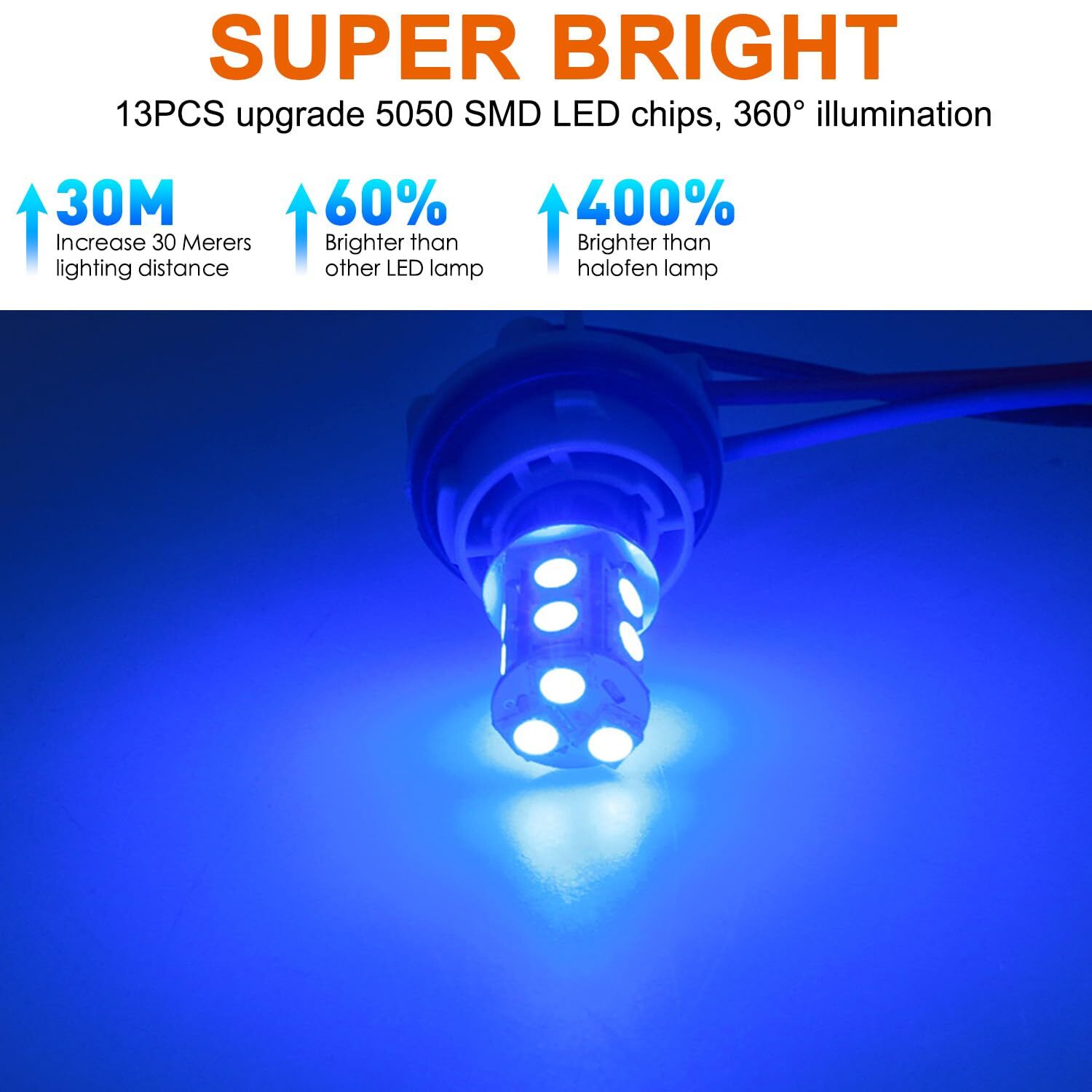 1156 LED Bulb Blue Super Bright 1073 1003 BA15S 7506 1141 LED Bulbs 5050 13-SMD