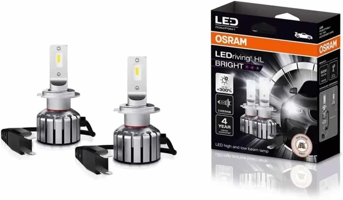 2x OSRAM LEDriving HL BRIGHT H7/H18 LED High/Low Beam Lamps Off-road only 6000K