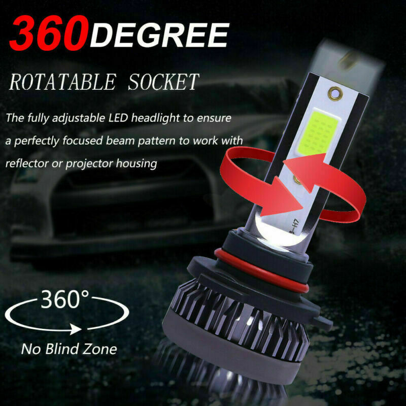 2-Side 9005 9006 Combo LED Headlight Kit Hi-Low Beam Bulbs Bright White 720000LM