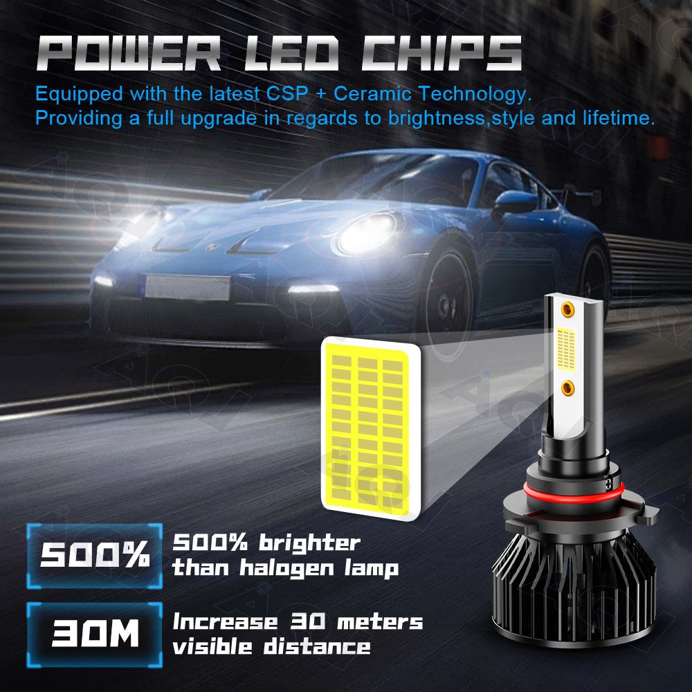 2PCS 9006 LED Headlight Bulb For Chevrolet Silverado 1500 1999-2006 Low Beam