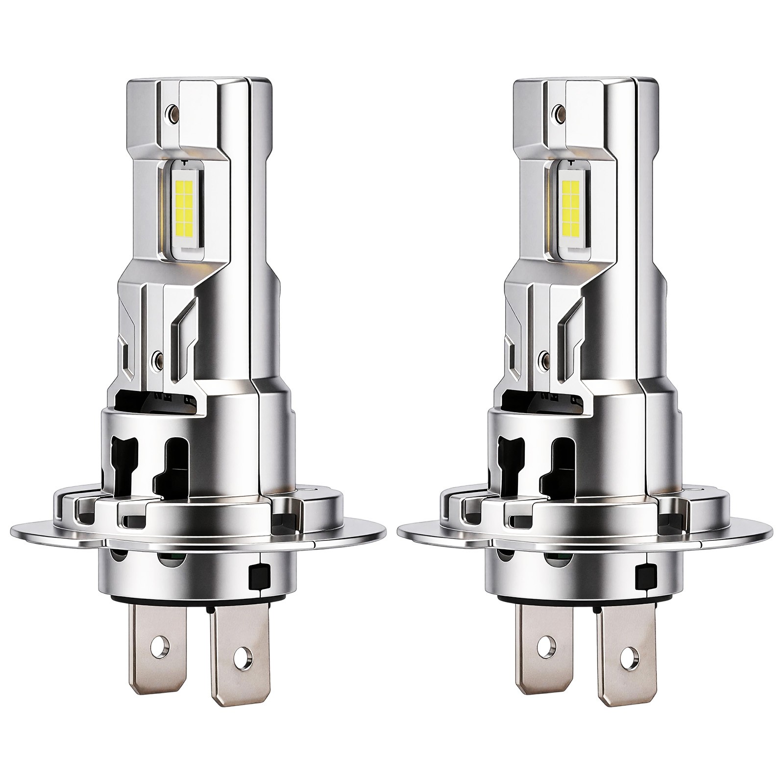 2pcs H7 LED Headlight Bulbs High Low Beam 28W 36000LM 6500K Bright White