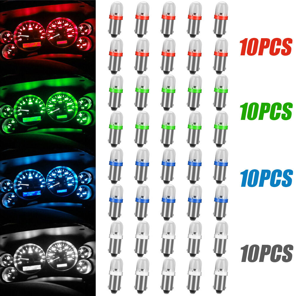 10x BA9S 1815 1816 1445 1895 LED Bulbs Car Interior Instrument Panel Dash Light