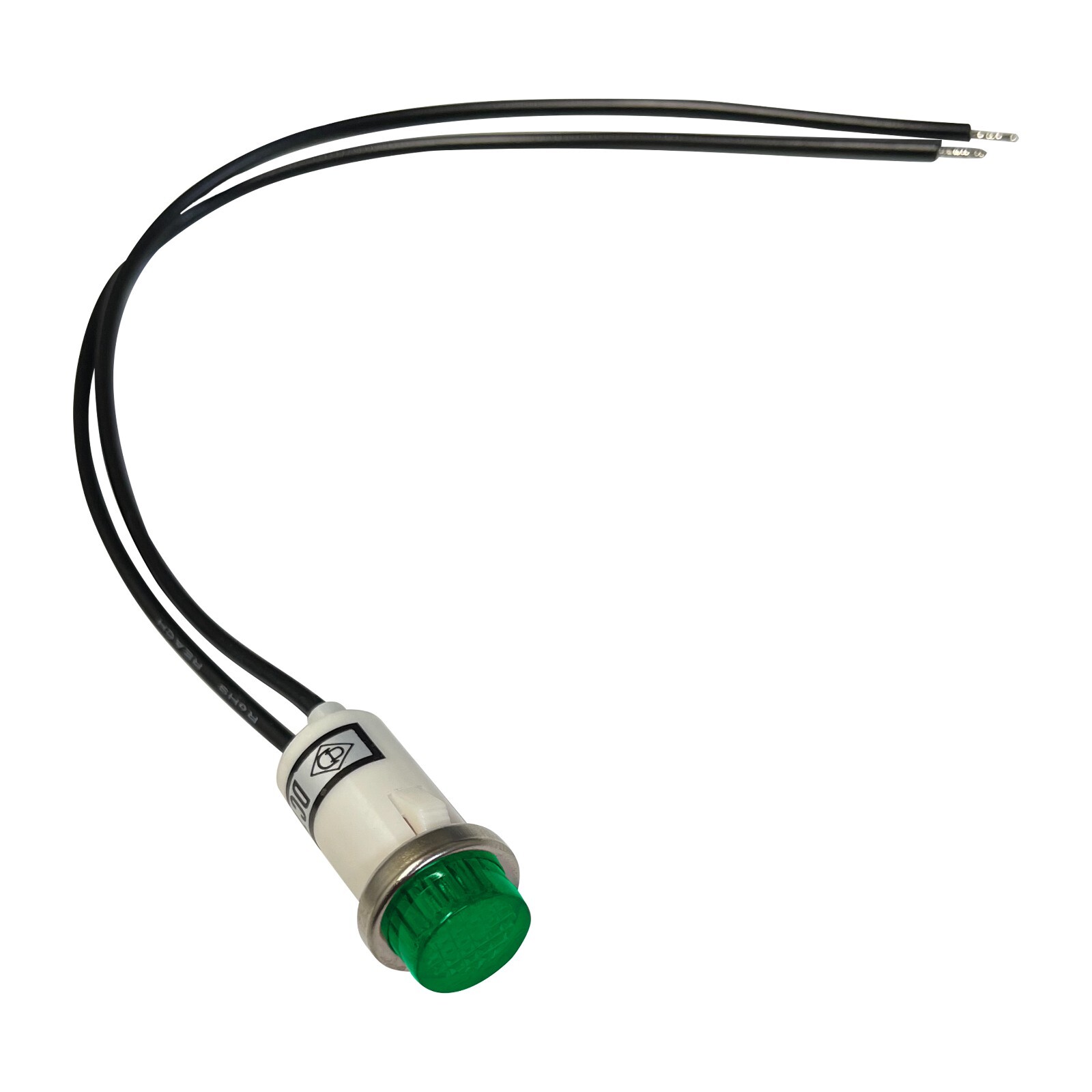 5 Pack of Universal 12V Green Incandescent Indicator Light – Mounting Diam. 1/2”