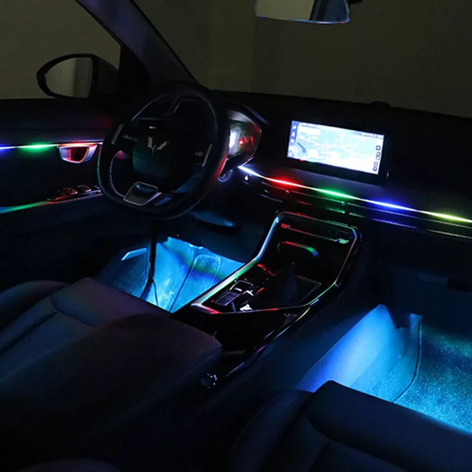 LED Car Interior Strip Light Atmosphere APP-Control Ambient Light 22 IN 1 Kit US