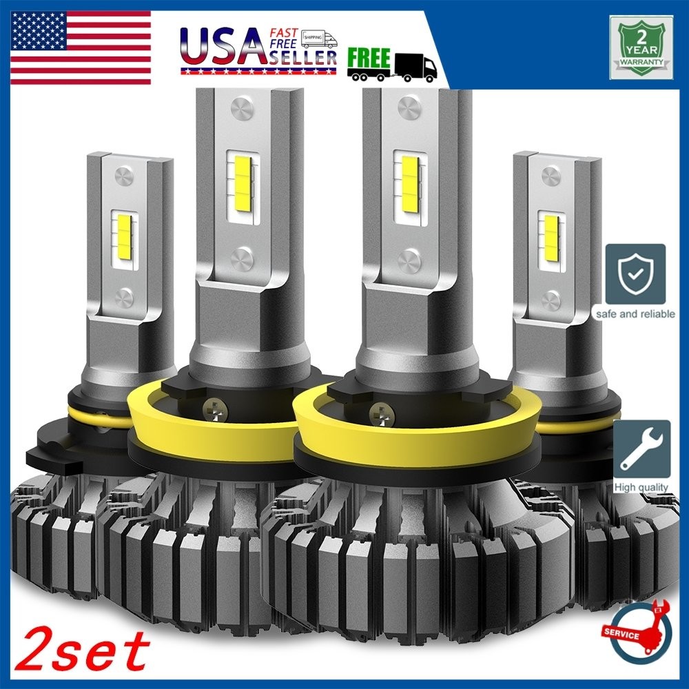 2set 9005 HB3 H11 LED Headlight Bulb for 2009-2017 Dodge Ram 1500 2500 3500 4500