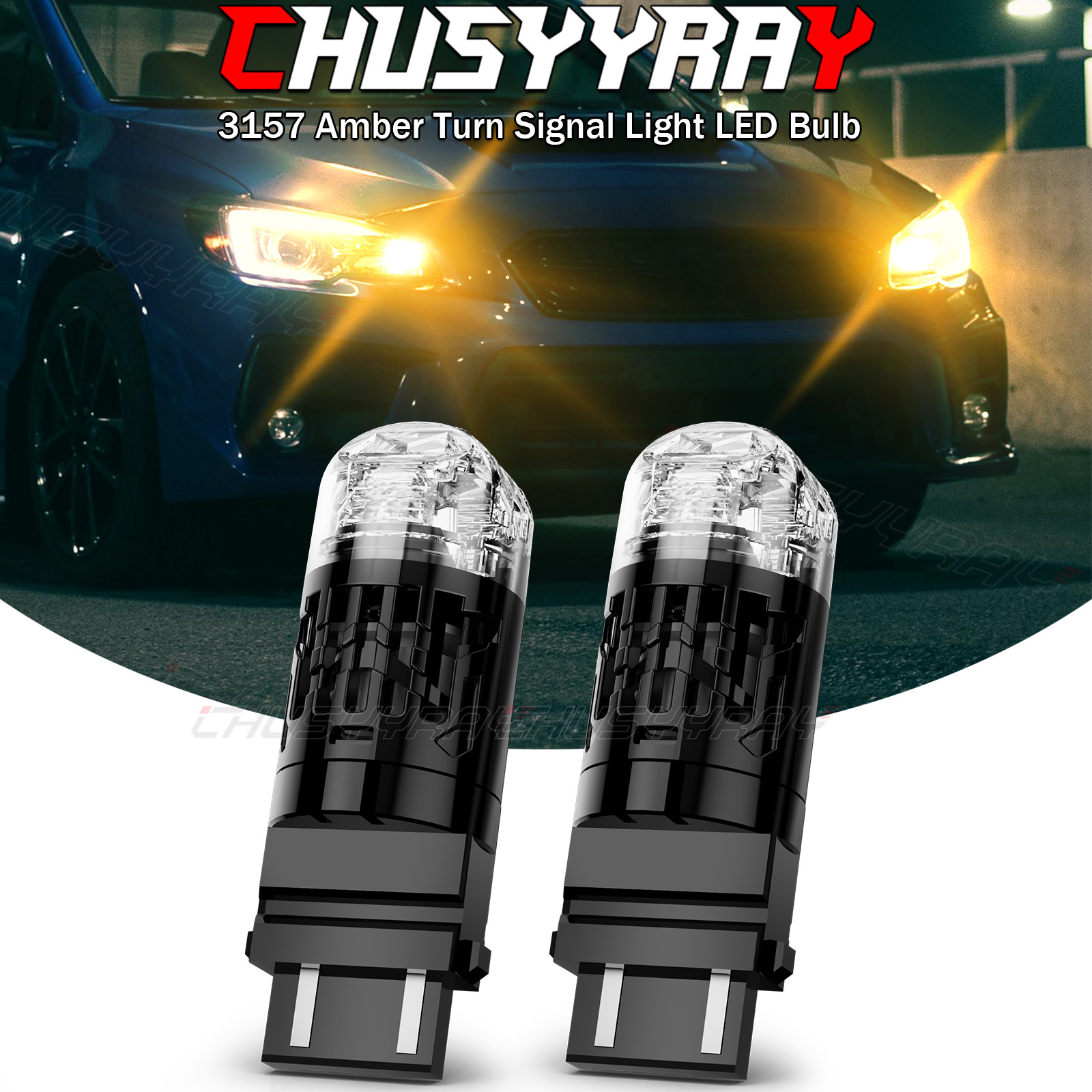 3000K Amber LED Bulbs 3157A For Ram 1500 2500 3500 Turn Signal Light