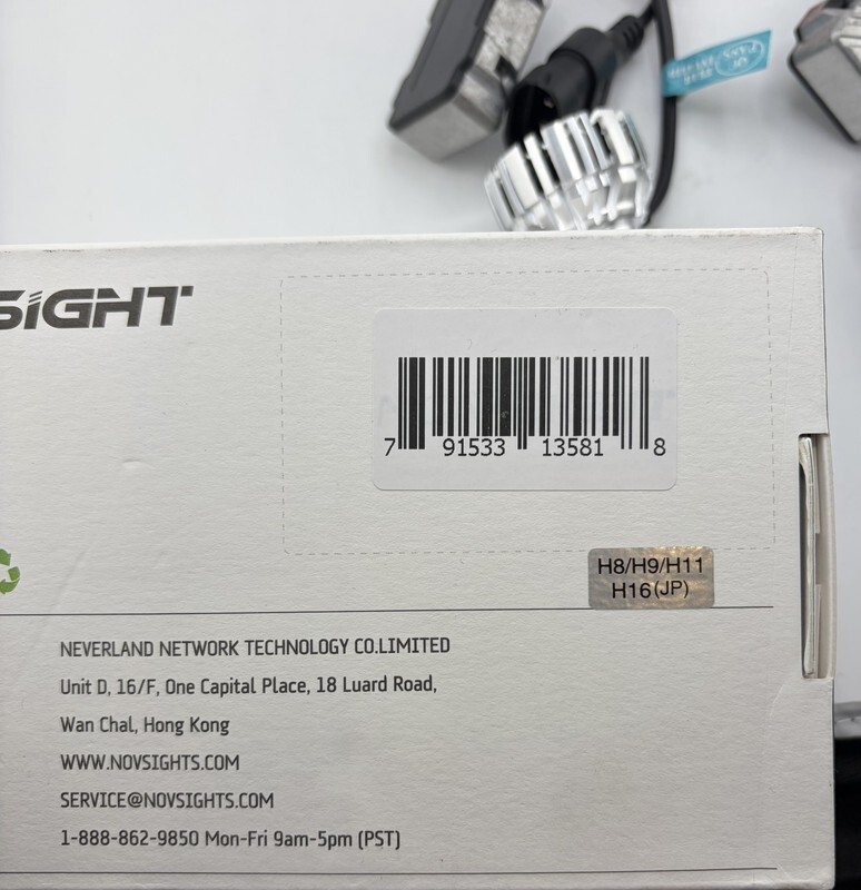 QTY 2 NOVSIGHT H8/H9/H11 LED HEADLIGHT BULBS HIGH LOW BEAM 6500K 32000LM 140W