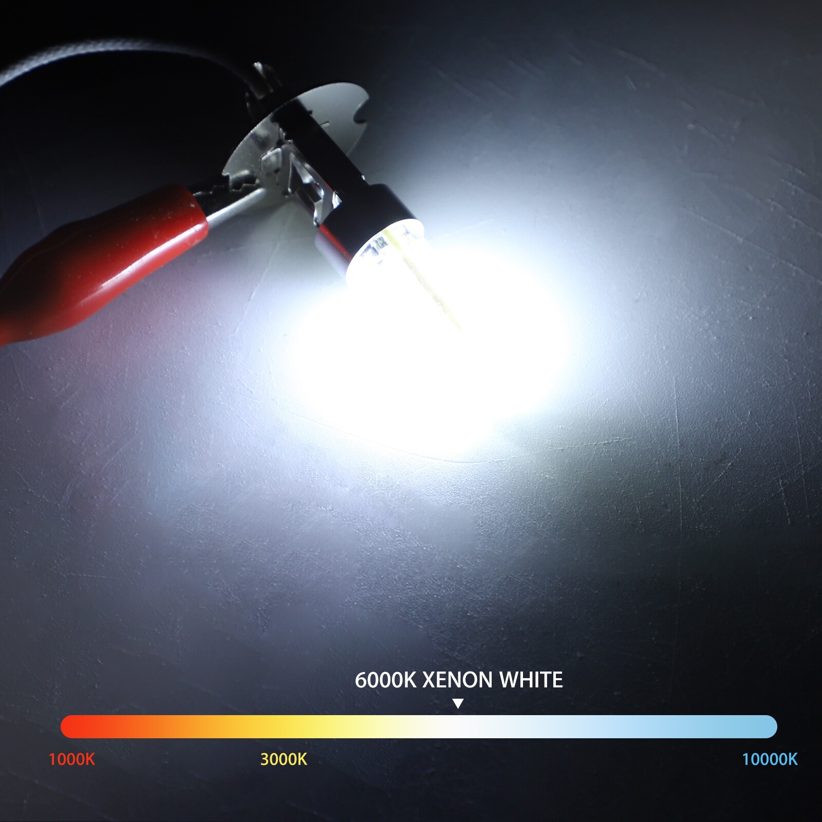 2PCS H3 16-SMD LED Fog Driving Light Bulbs Conversion Kit DRL 6000K Bright White