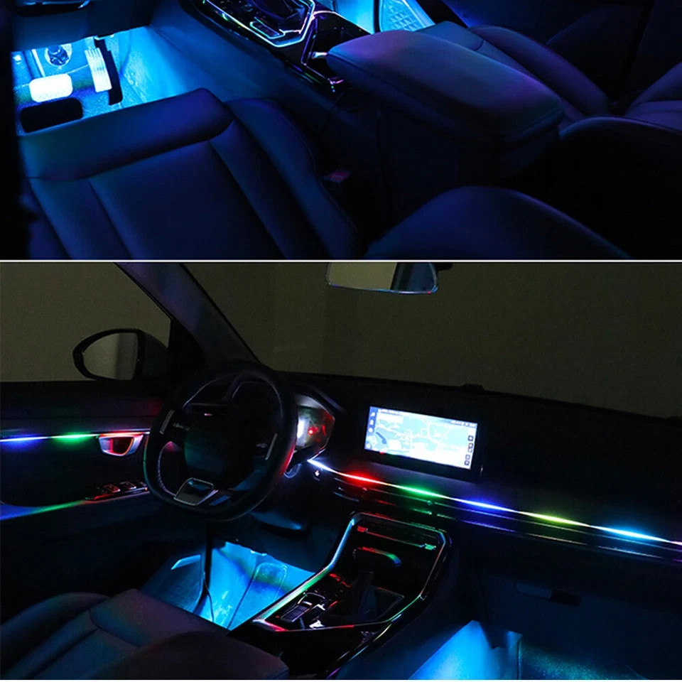 LED Car Interior Strip Light Atmosphere APP-Control Ambient Light 22 IN 1 Kit US