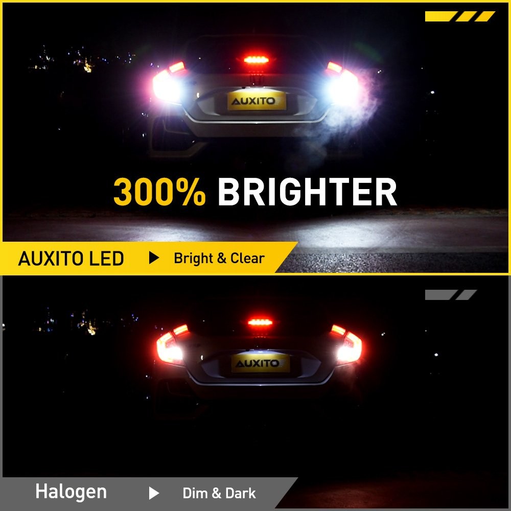 2x 1157 16SMD LED Tail Brake Stop Backup Reverse Turn Signal Light Bulbs White