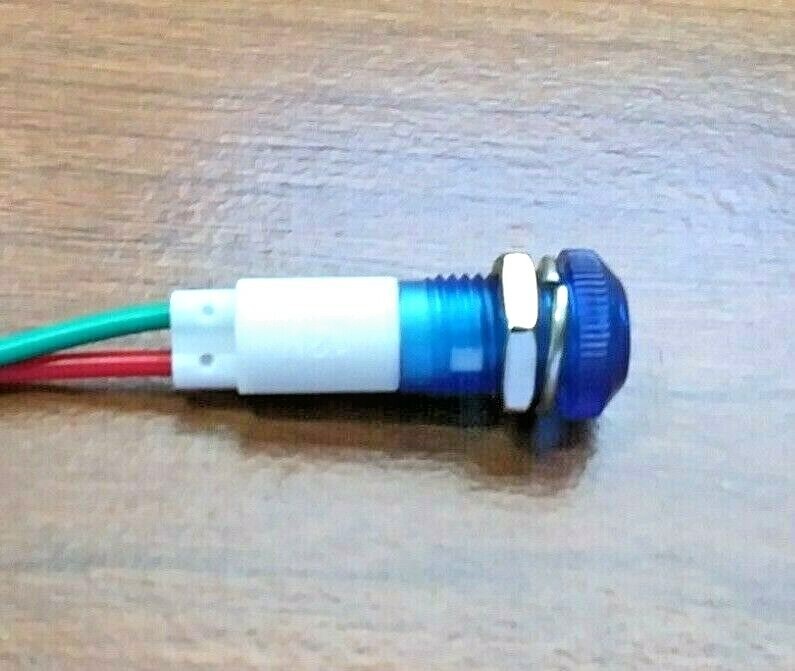 BBT 12 volt Waterproof Bright Blue LED Low-Profile Indicator Light