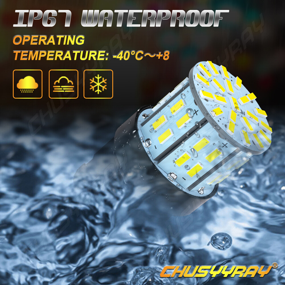 PAIR 3157 3156 LED REVERSE BACKUP LIGHT BULBS 1000LM SUPER BRIGHT 6000K WHITE