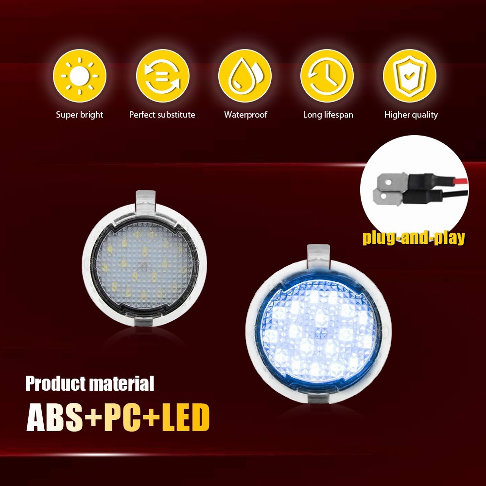 LED Side Rear View Mirror Puddle Lights For Ford F150 Explorer Edge Taurus 1-10X