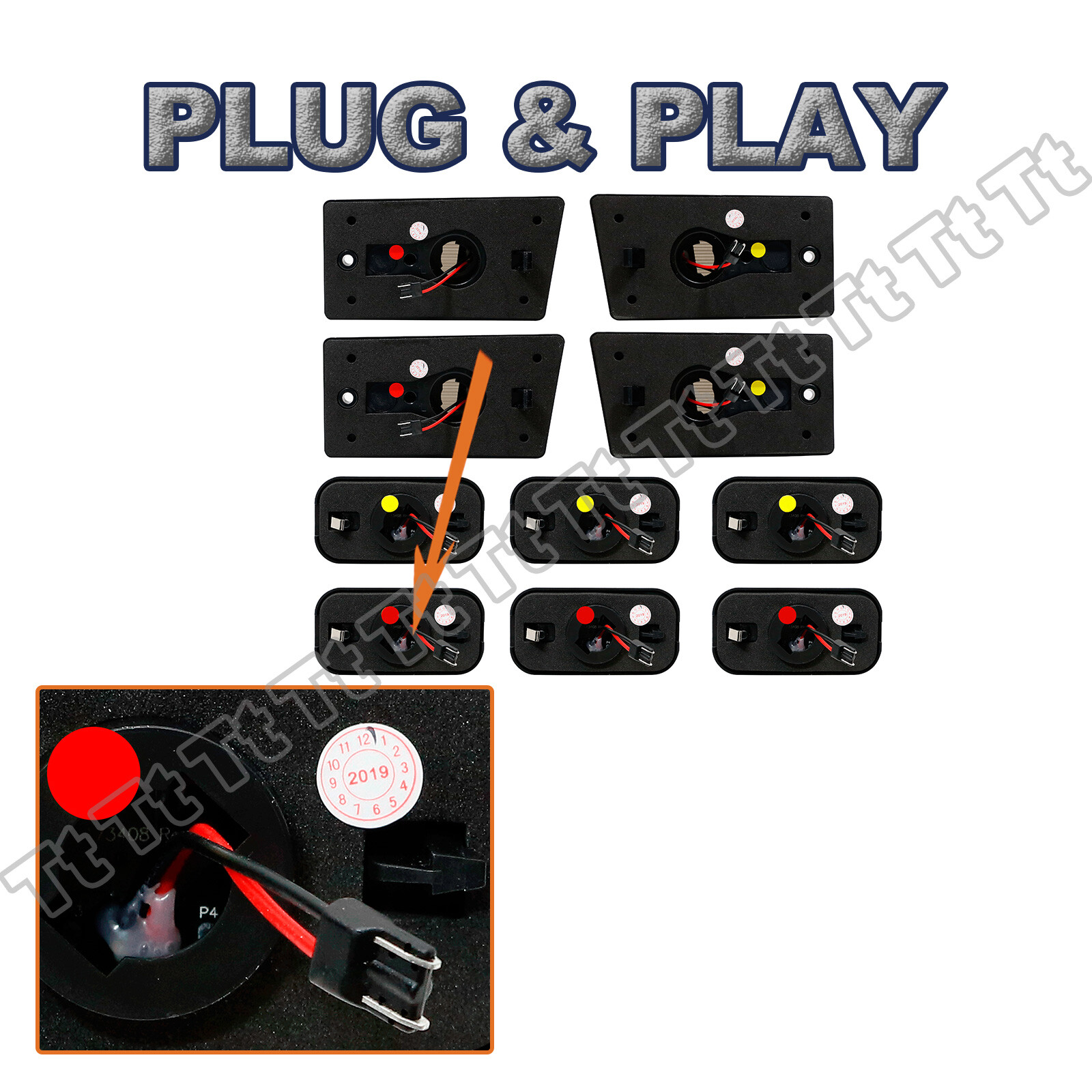 For 2003-09 Hummer H2 | 2005-09 H2 SUT LED Smoked Cab Roof Marker Lights Kit 10x