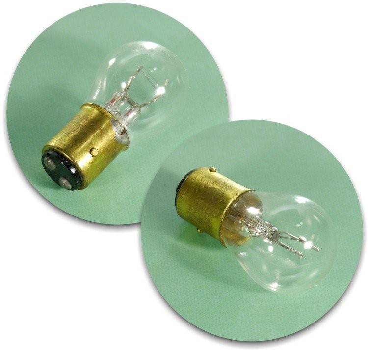 1154 6V Clear DUAL ELEMENT Light Bulbs – Tail/Signal/Brake *10 or 20 Pack!*