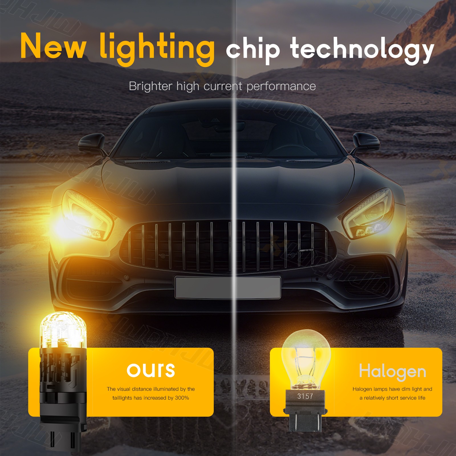 Super Bright LED Turn Signal Light Bulbs 3157 4157 3156, 3457, 3057