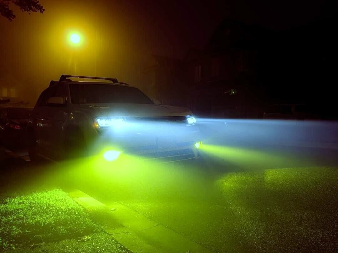 LED Kit F15 140W 9012 HIR2 Lime Yellow Two Bulbs Headlight Low Beam Upgrade Lamp