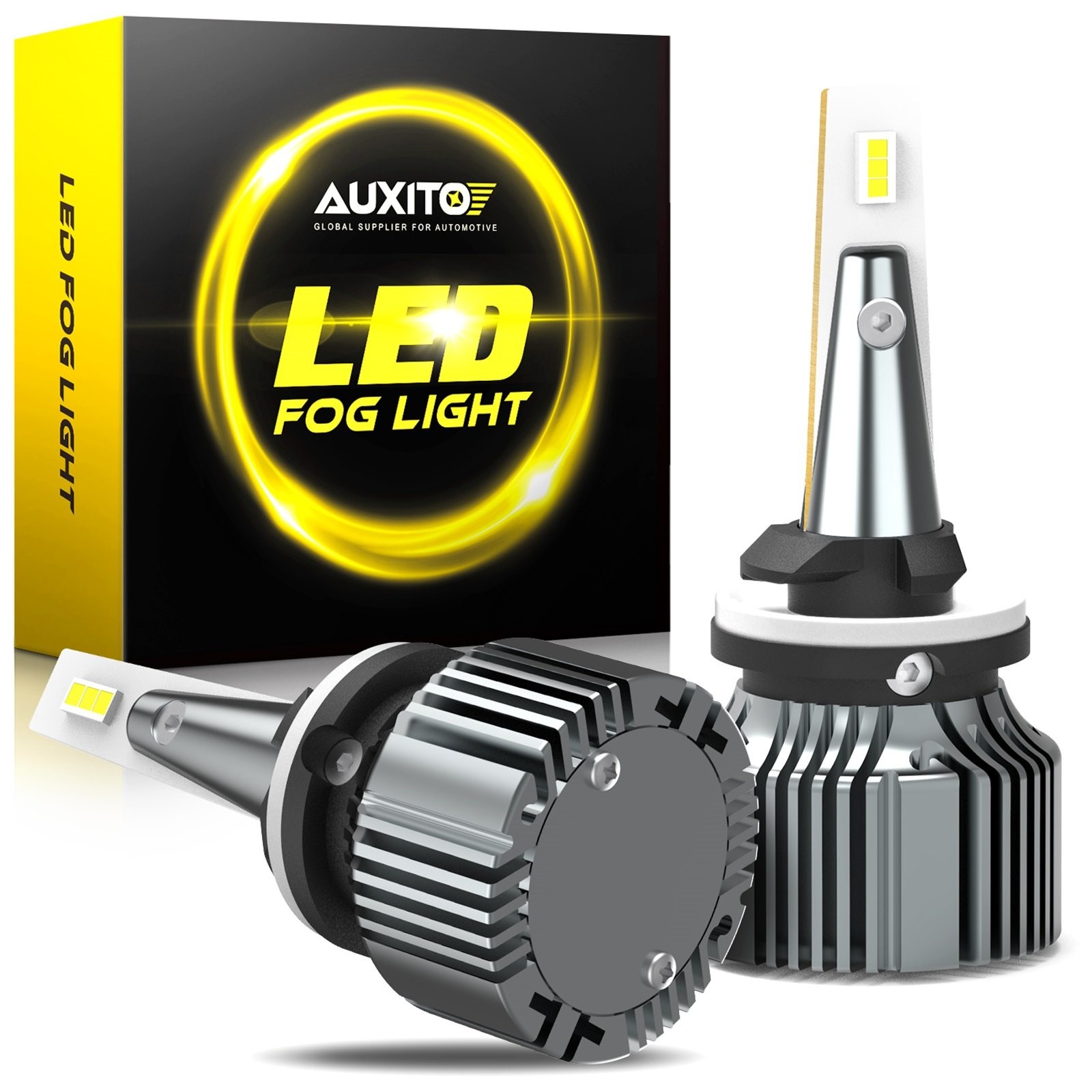 AUXITO H27W/2 881 White LED Fog Light Bulbs DRL Conversion Kit 6500K White D