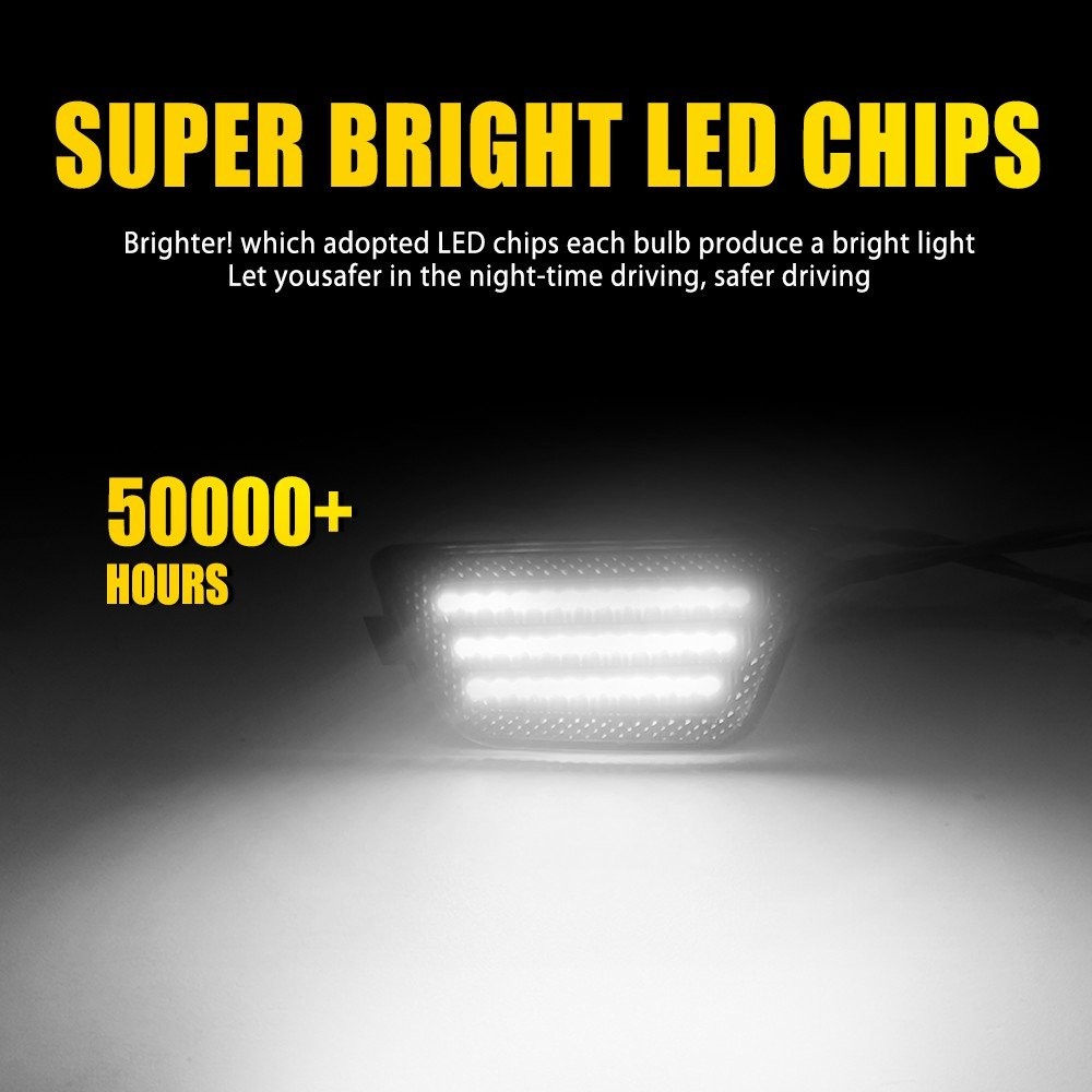 LED Smoked Front Lens Side Marker Bumper Light White Cruze For 2011-2015 Chevy