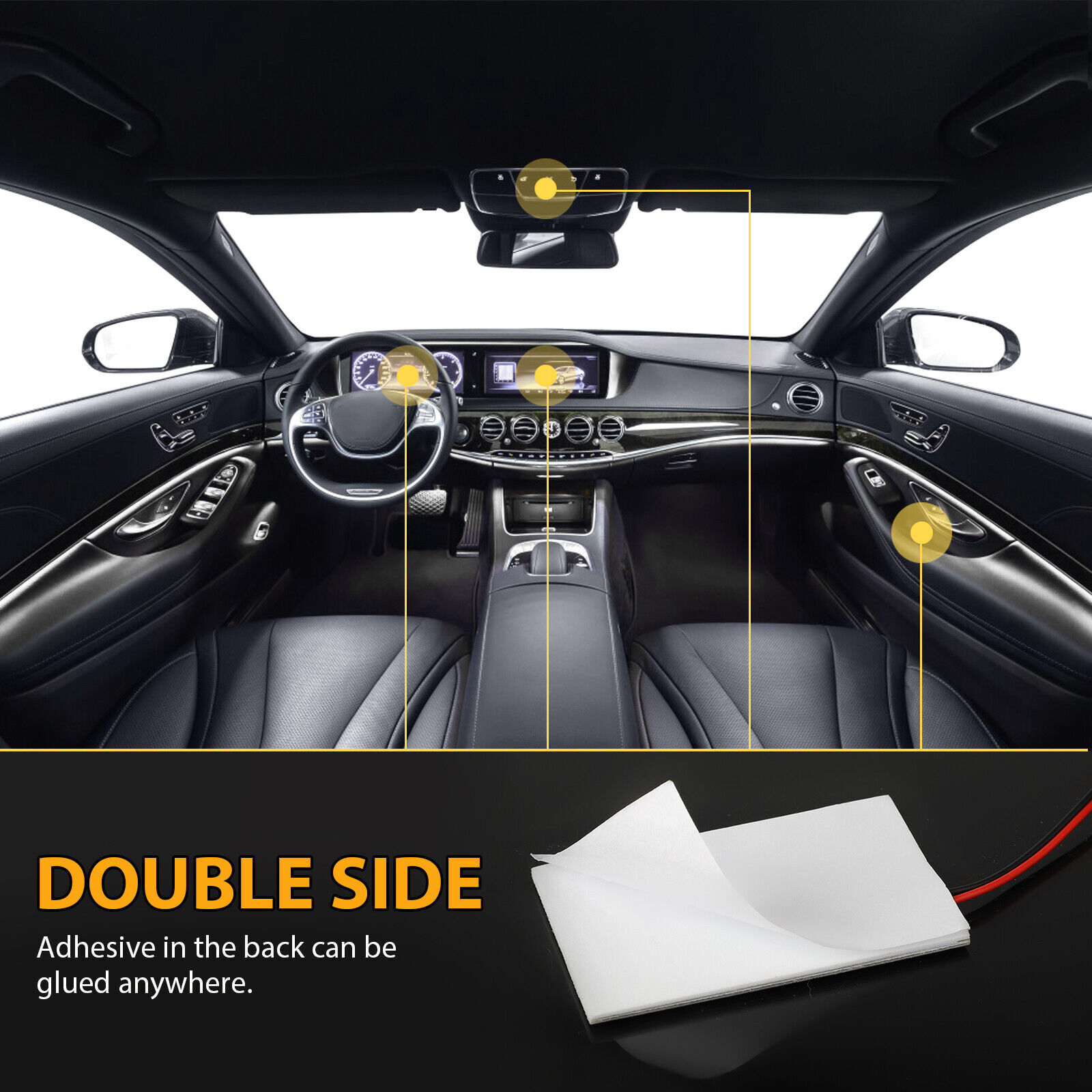 10X Car Festoon T10 BA9S White LED 48SMD Panel Interior Dome Map Light Bulbs 12V