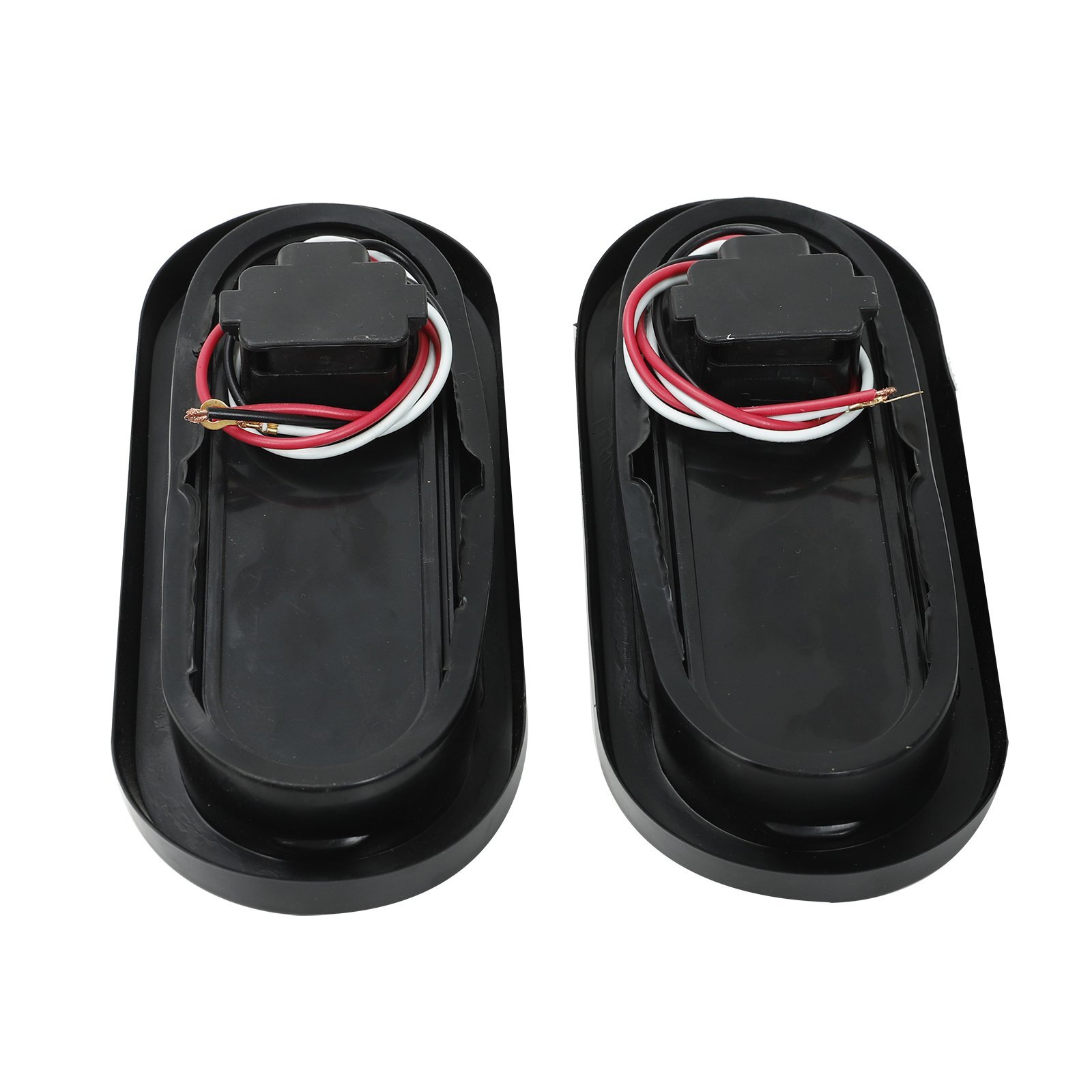 (6) 6″ Oval Clear/White 10 LED Reverse Back Up Light Flush Mount Trailer Truck