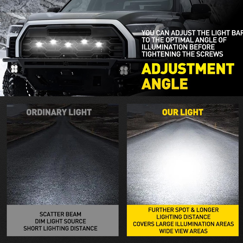 IP68 Waterproof LED Driving Lights Fit 2010-2026 Ford F150 F250 Super Duty Truck