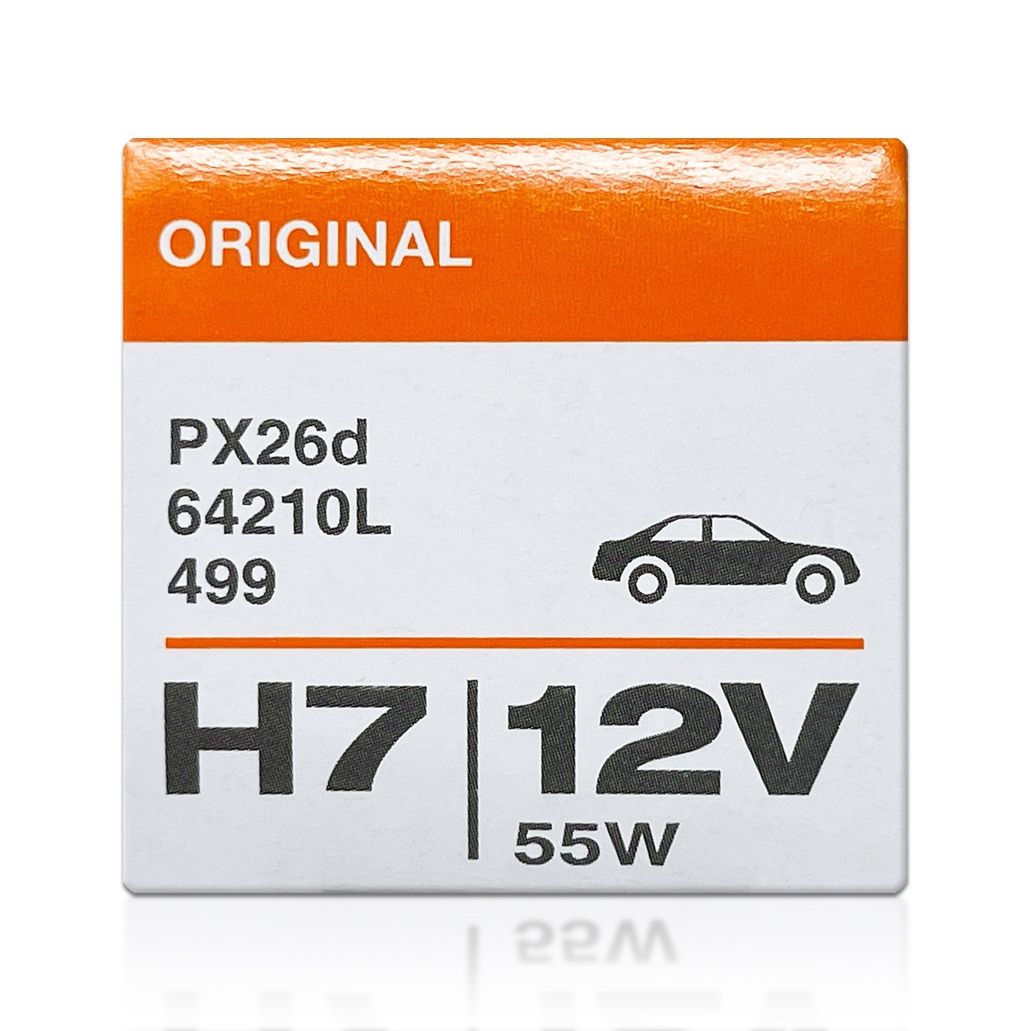 Osram H7L Original Line OEM Halogen Headlight Bulbs LONG LIFE 64210L | Pack of 2