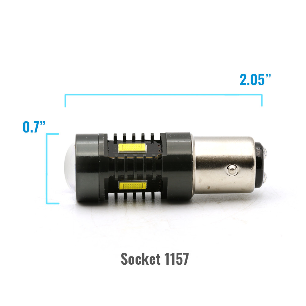 Syneticusa:2x 1157/7528 Amber Turn Signal Parking LED Light Bulbs, 3570-CSP-Chip