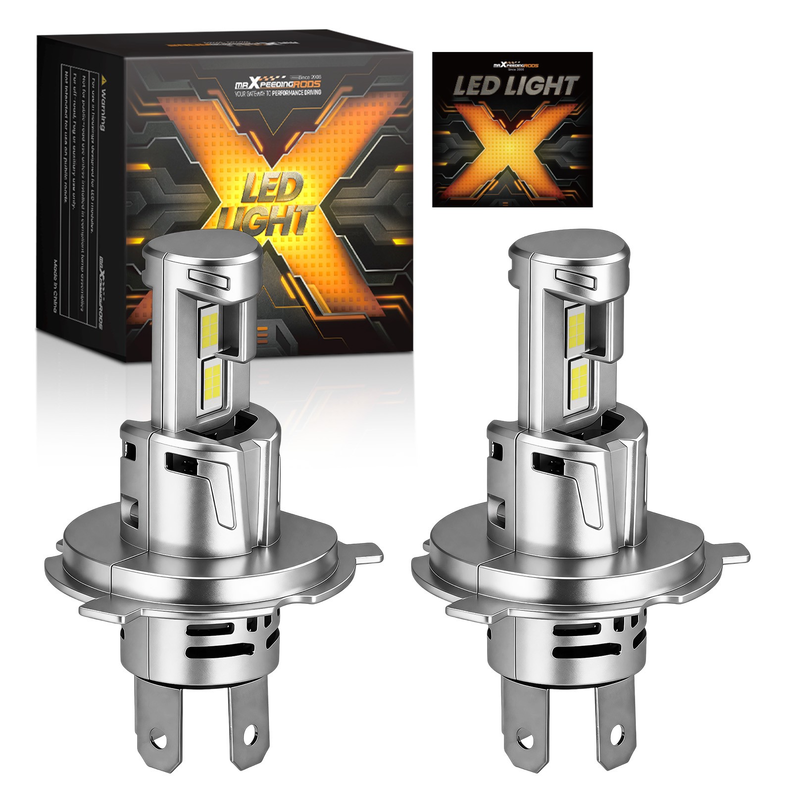 H4 LED Headlight Bulb High Low Beam Conversion Kit 28W Super Bright 6500K