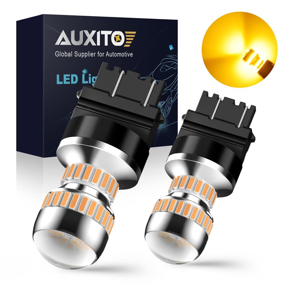 2X AUXITO 3157 4157 Amber Yellow LED Turn Signal 3757 Light