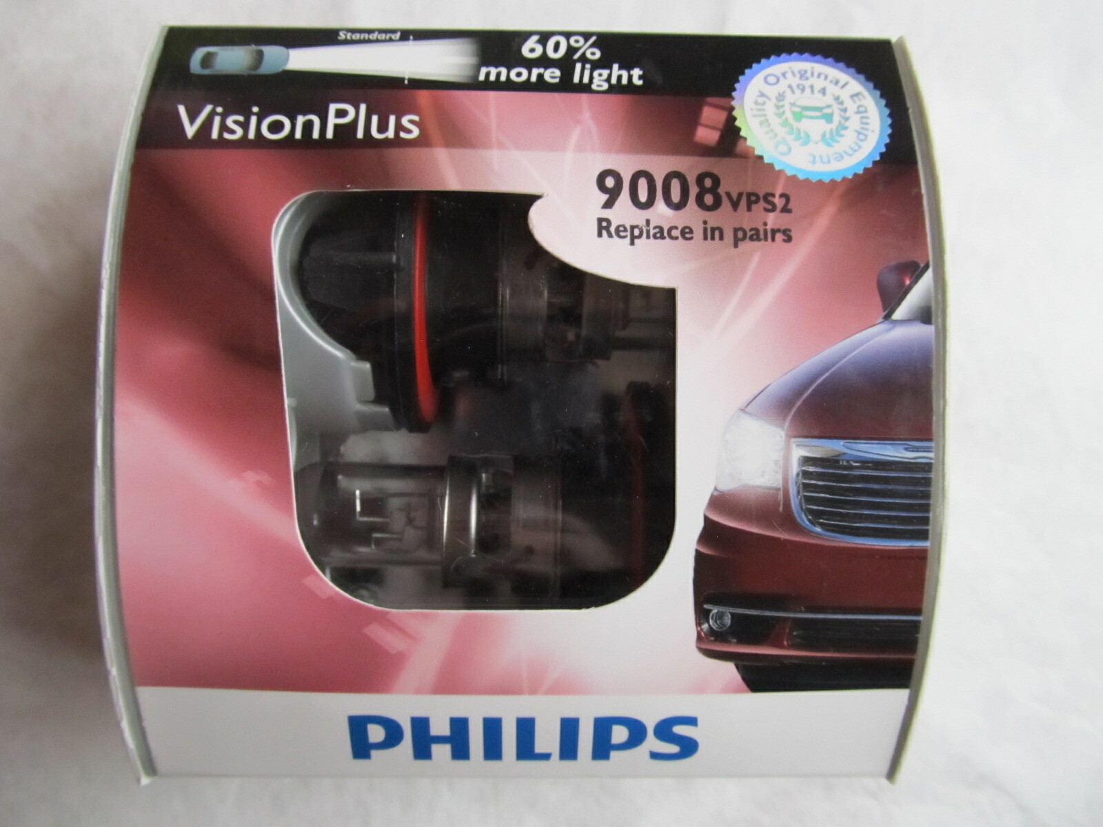 Philips 9008 H13 VPS2 Vision Plus „60% More Light“ 9008VPS2 Bulb NEW